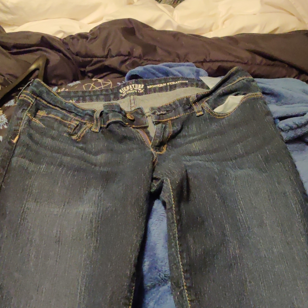 Dark blue new jeans